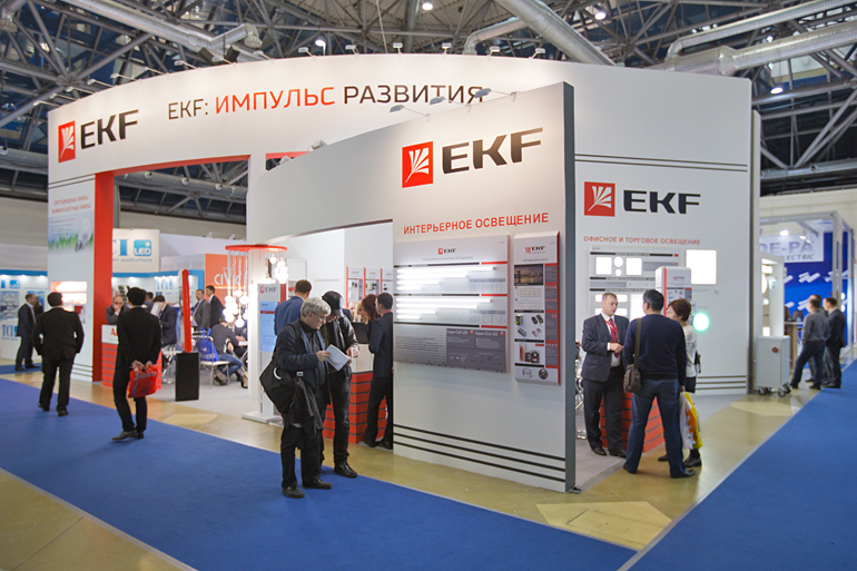 Стенд компании EKF на выставке Interlight Moscow powered by Light+Building 2014 в Москве