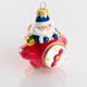 3D фото ёлочной игрушки - Дед Мороз на самолёте