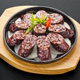Фото блюда для меню ресторана восточной кухни, кровяная домашняя колбаса - Сундэ.